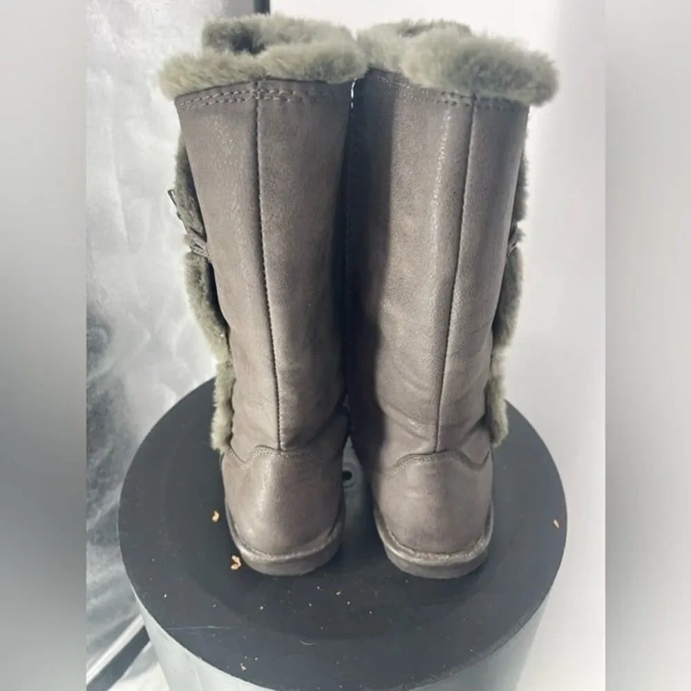 Sonoma Faux Fur Lined Winter Boots Toggle Button Closure Warm Comfy size 8‎
